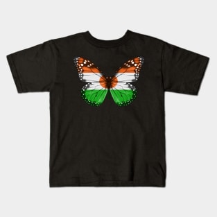 Nigerien Flag  Butterfly - Gift for Nigerien From Niger Kids T-Shirt